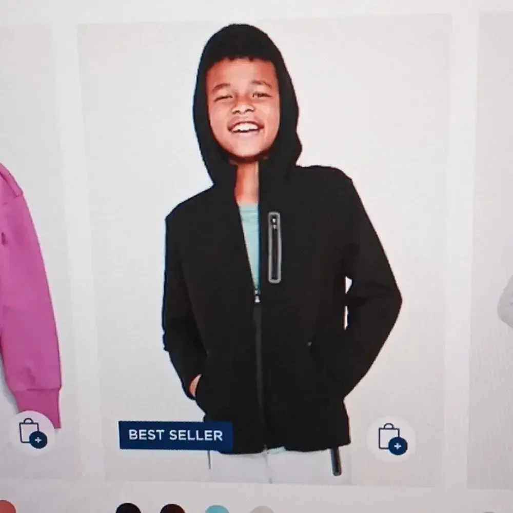 Old Navy Active Boys Dynamic Fleece Black Hoodie Youth Size Large 10/12